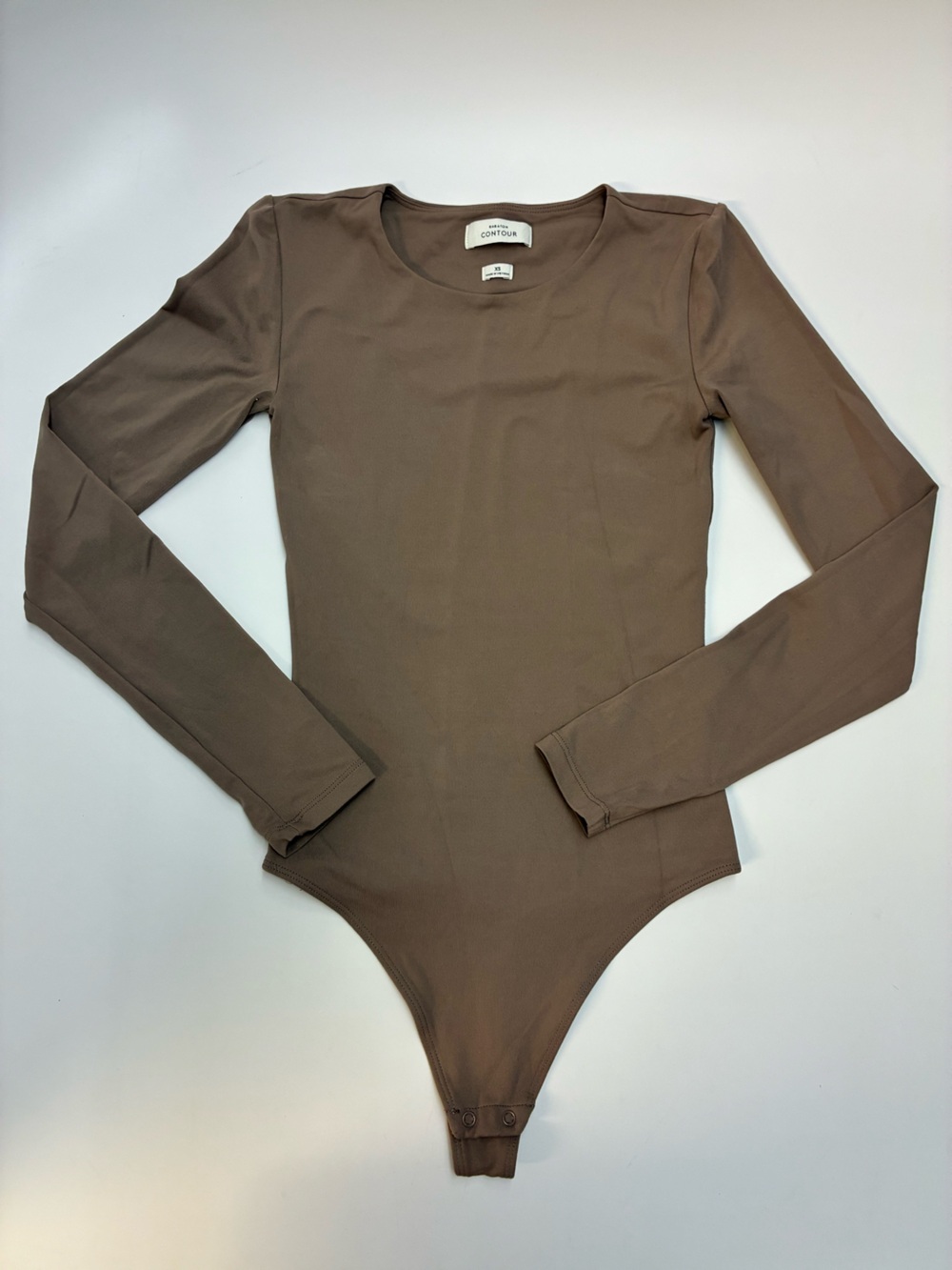 Aritzia Babaton Contour Crew Longsleeve Bodysuit, XS, Thong, snap closure